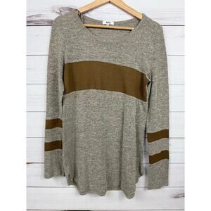 AXIS Tunic Long Sleeve Sweater Top Brown Color Block Womens Size‎ Small